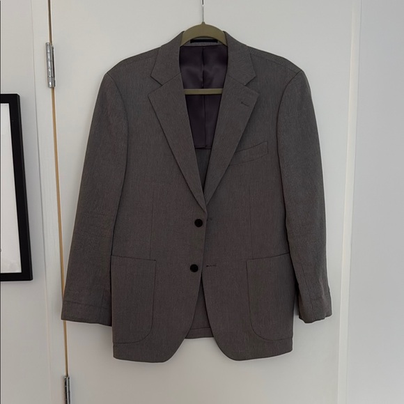 Combat Gentleman Other - Gray Wool Blazer with Notch Lapel